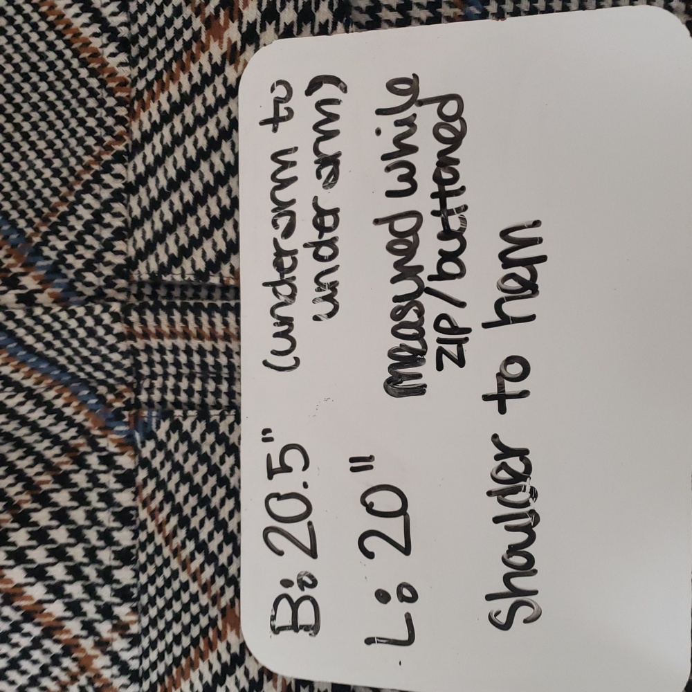 Le' AL.X Wool Blend Knit Plaid Cropped Jacket SZ M - Picture 8 of 8